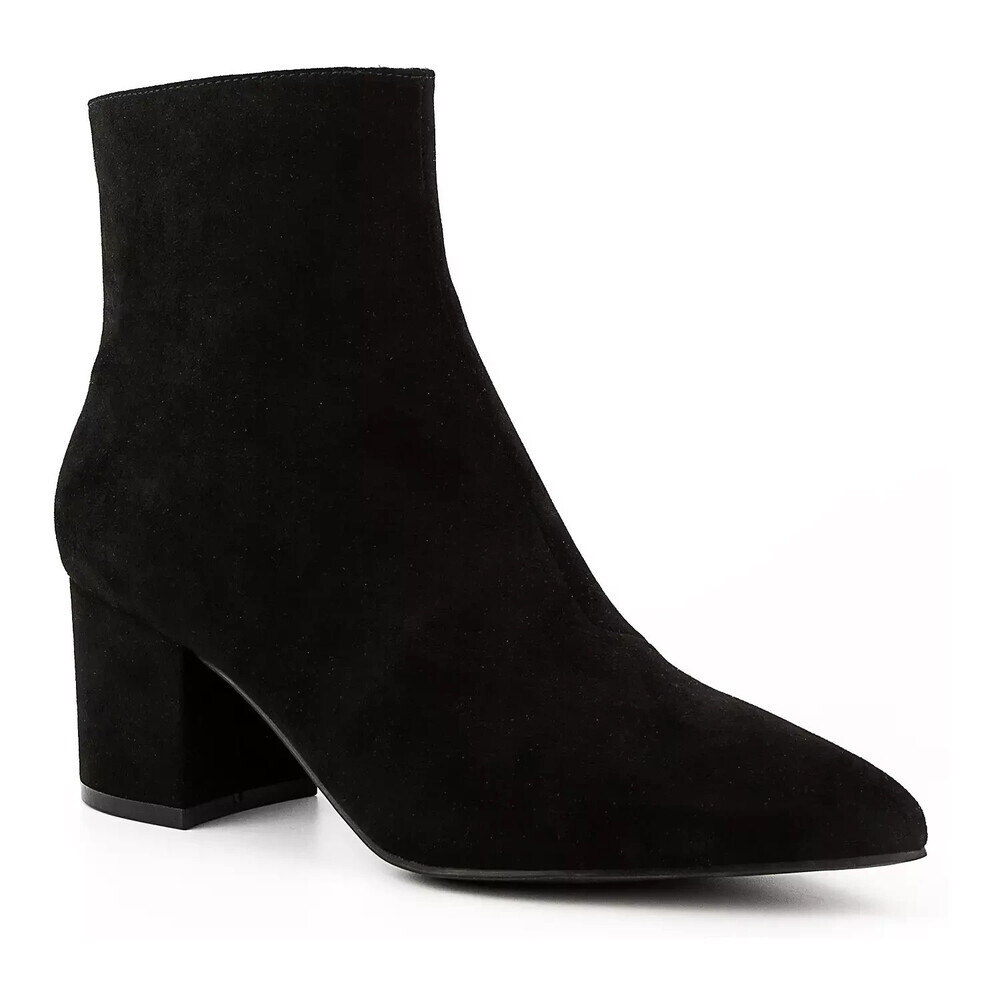 Sugar Nightlife Bootie Womens US 8 Black Faux Suede Side Zip Ankle Boots GAL1188